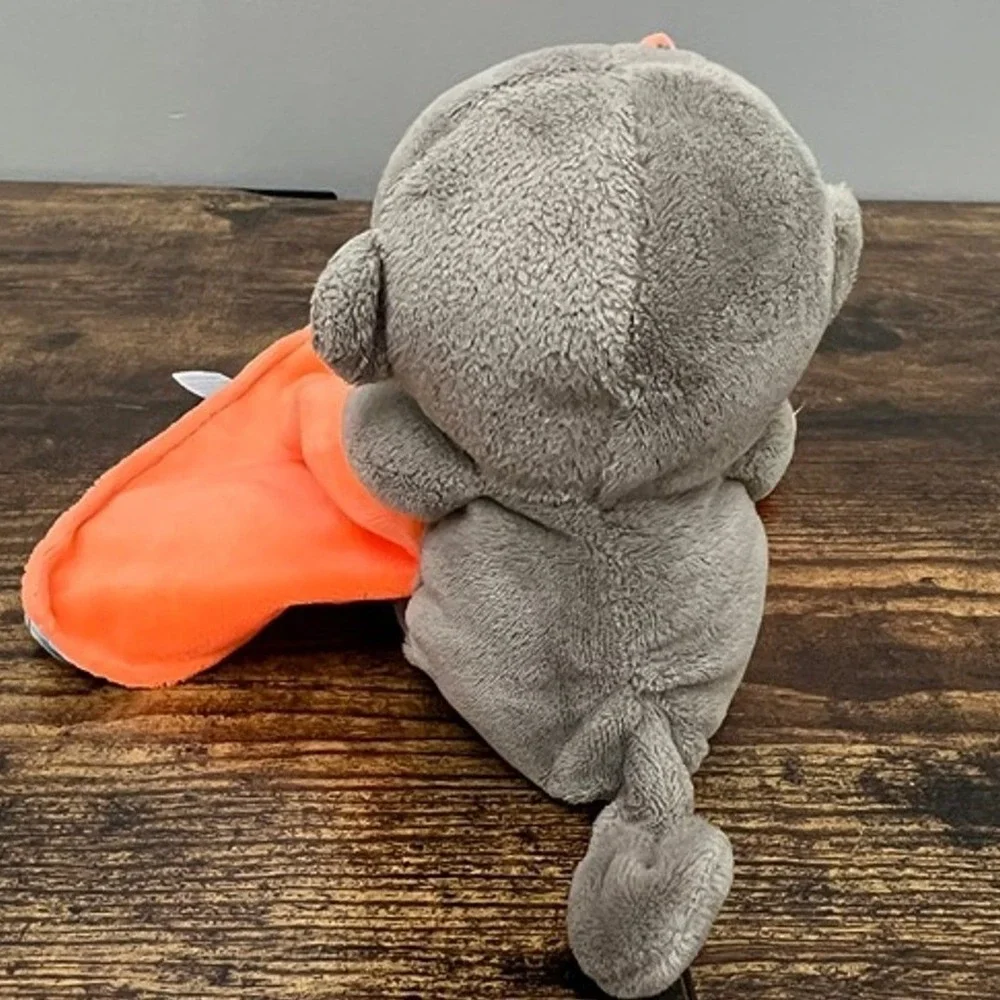 Carters Brown Monkey Plush Orange Blue Striped Security Blanket Lovey Toy